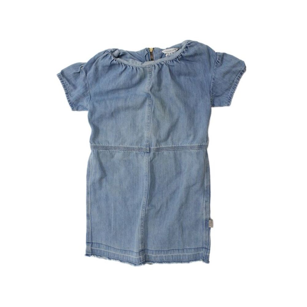 Marc Jacobs Girls Back Zip Short Sleeve Crew Neck Denim Dress Blue Size 6